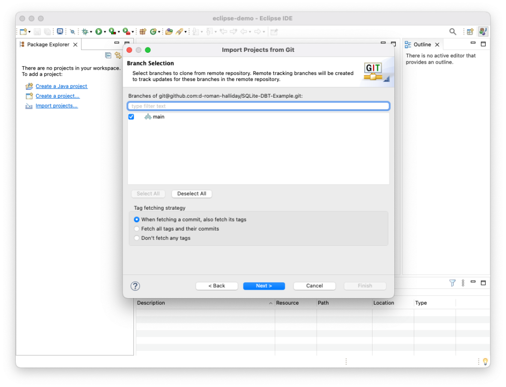 Using eclipse IDE for dbt development - Rows Across The Lake